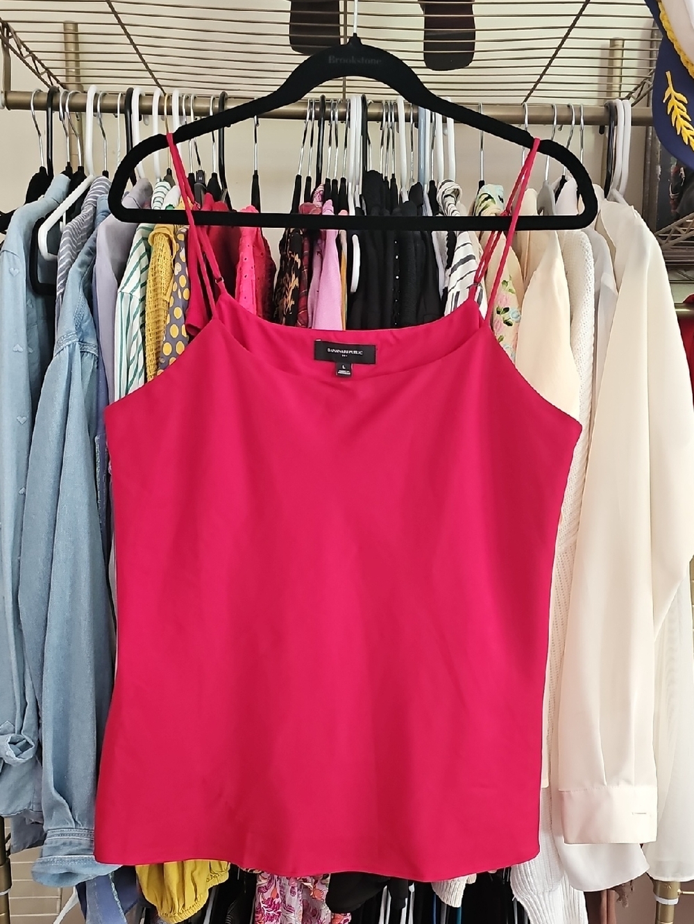 Banana Republic Red Satin-Feel Camisole